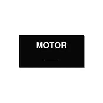 Motor Label – OEM Motion Equipment — 4x2" White on Black, Adhesive