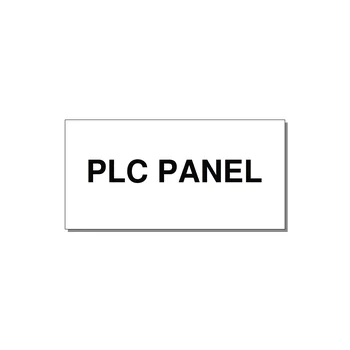 PLC Panel Label – OEM Automation Equipment — 4x2" Black on White, Adhesive