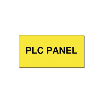PLC Panel Label – OEM Automation Equipment — 4x2" Black on Yellow, Adhesive