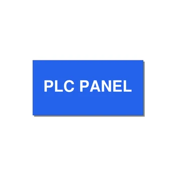 PLC Panel Label – OEM Automation Equipment — 4x2" White on Blue, Adhesive