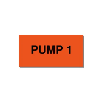 Pump 1 Label – OEM Pump Panel — 4x2" Black on Orange, Adhesive