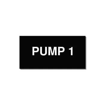 Pump 1 Label – OEM Pump Panel — 4x2" White on Black, Adhesive
