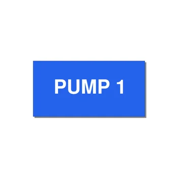 Pump 1 Label – OEM Pump Panel — 4x2" White on Blue, Adhesive