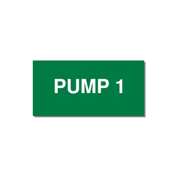 Pump 1 Label – OEM Pump Panel — 4x2" White on Green, Adhesive