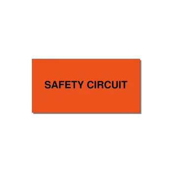 Safety Circuit Label – OEM Machine Safety — 4x2" Black on Orange, Adhesive