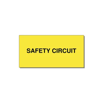 Safety Circuit Label – OEM Machine Safety — 4x2" Black on Yellow, Adhesive