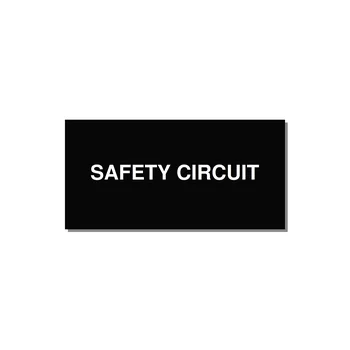 Safety Circuit Label – OEM Machine Safety — 4x2" White on Black, Adhesive
