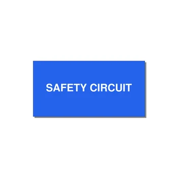 Safety Circuit Label – OEM Machine Safety — 4x2" White on Blue, Adhesive