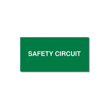 Safety Circuit Label – OEM Machine Safety — 4x2" White on Green, Adhesive