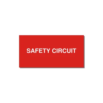 Safety Circuit Label – OEM Machine Safety — 4x2" White on Red, Adhesive