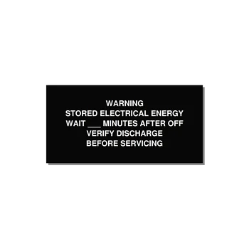 Sto — 4x2" White on Black, Adhesive