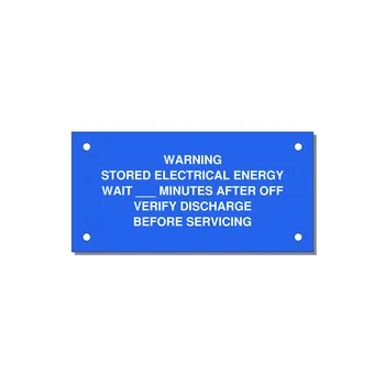 Sto — 4x2" White on Blue, Holes