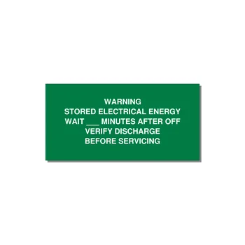 Sto — 4x2" White on Green, Adhesive