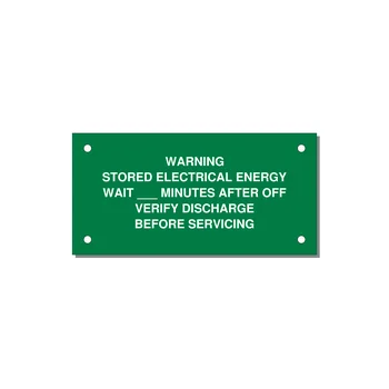 Sto — 4x2" White on Green, Holes