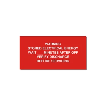 Sto — 4x2" White on Red, Adhesive