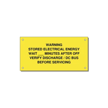 Sto — 6x3" Black on Yellow, Holes