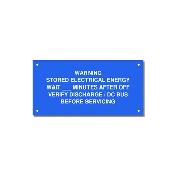 Sto — 6x3" White on Blue, Holes