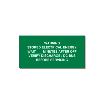 Sto — 6x3" White on Green, Adhesive