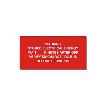 Sto — 6x3" White on Red, Adhesive