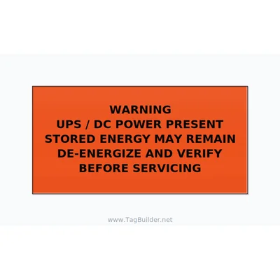 UPS / DC Power Present Label — 4x2 Adhesive thumbnail