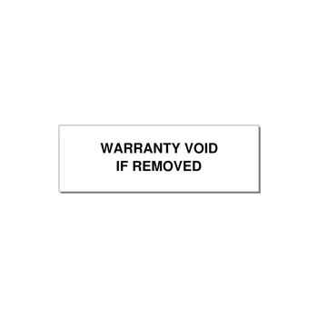 Warranty Void If Removed Label – OEM Equipment — 3x1" Black on White, Holes