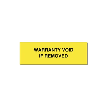 Warranty Void If Removed Label – OEM Equipment — 3x1" Black on Yellow, Adhesive
