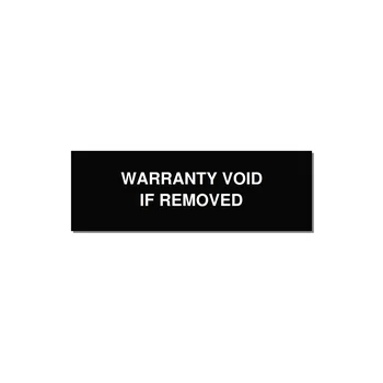 Warranty Void If Removed Label – OEM Equipment — 3x1" White on Black, Adhesive