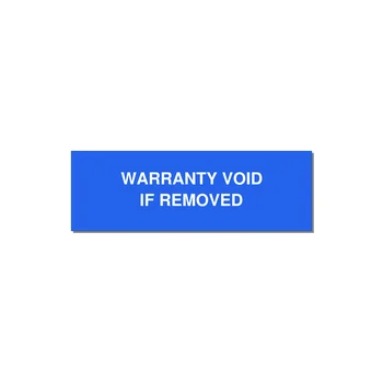 Warranty Void If Removed Label – OEM Equipment — 3x1" White on Blue, Holes