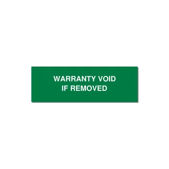 Warranty Void If Removed Label – OEM Equipment — 3x1" White on Green, Holes
