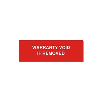 Warranty Void If Removed Label – OEM Equipment — 3x1" White on Red, Holes