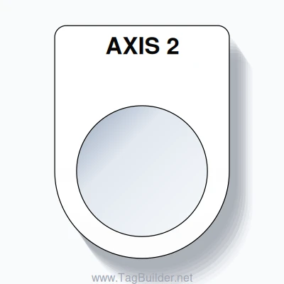22mm Ring Tag – AXIS 2, Single-Line Slim, Black on White