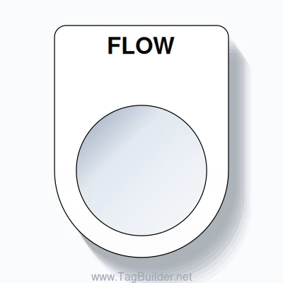 22mm Ring Tag – FLOW, Single-Line Slim, Black on White