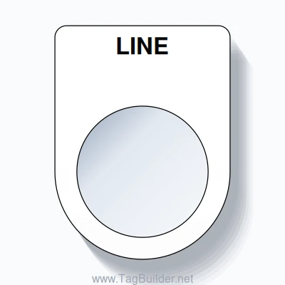 22mm Ring Tag – LINE, Single-Line Slim, Black on White