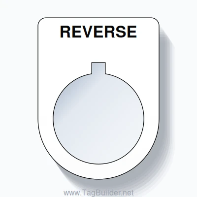 22mm Ring Tag – REVERSE, Single-Line Slim, Allen-Bradley Compatible, Black on White