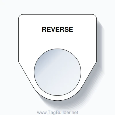 22mm Ring Tag – REVERSE, Single-Line Traditional, Black on White