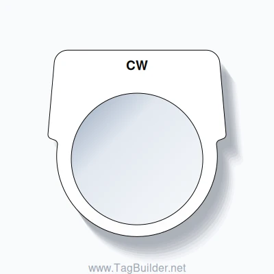 30mm Ring Tag – CW, Single-Line Harmony 9001K, Black on White