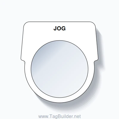 30mm Ring Tag – JOG, Single-Line Harmony 9001K, Black on White