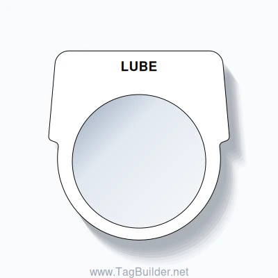30mm Ring Tag – LUBE, Single-Line Harmony 9001K, Black on White