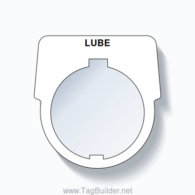 30mm Ring Tag – LUBE, Single-Line Harmony 9001K, Schneider Electric Compatible, Black on White