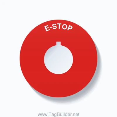E-STOP Arc Circle 60mm - 22mm Rockwell Red
