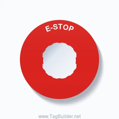 E-STOP Arc Circle 60mm - 22mm Schneider Red