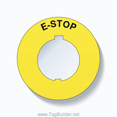 E-STOP Arc Circle 60mm - 30mm Schneider Yellow