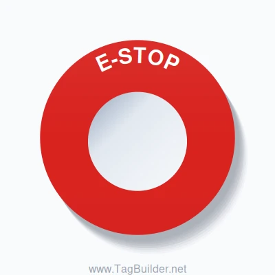 E-STOP Arc Circle 60mm - 30mm Standard Red