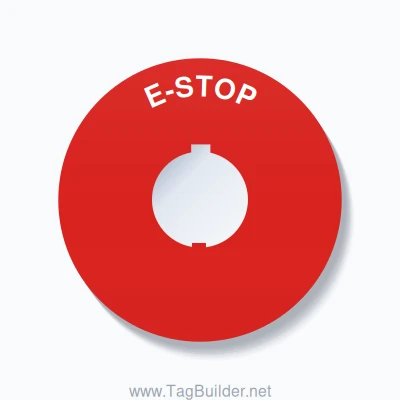 E-STOP Arc Circle 90mm - 30mm Schneider Red