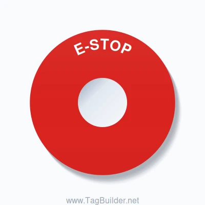E-STOP Arc Circle 90mm - 30mm Standard Red
