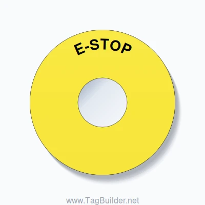 E-STOP Arc Circle 90mm - 30mm Standard Yellow