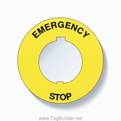 EMERGENCY STOP Arc Circle 60mm - 30mm Schneider Yellow