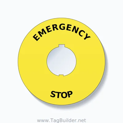 EMERGENCY STOP Arc Circle 90mm - 30mm Schneider Yellow thumbnail