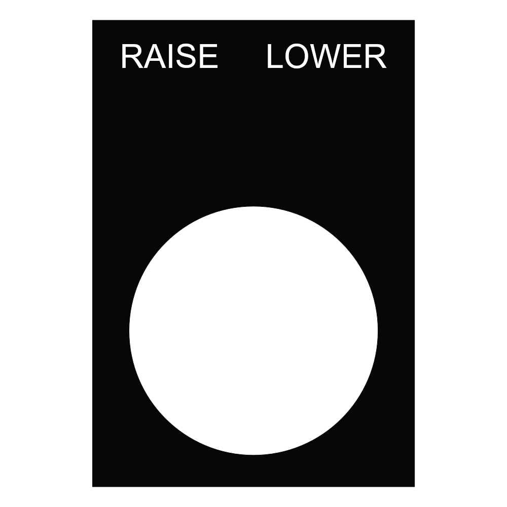 RAISE-LOWER Control Label - 30mm Selector Ring Tag thumbnail