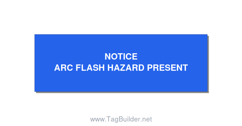 3.0x1.0" Arc Flash Safety Label - NOTICE ARC FLASH HAZARD P, White/Blue, Adhesiv